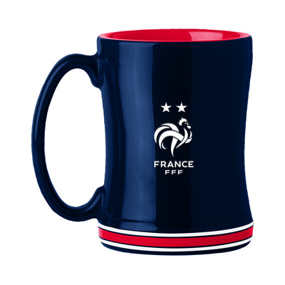 France Men's National Soccer 14oz Relief Mug - Logo Brands