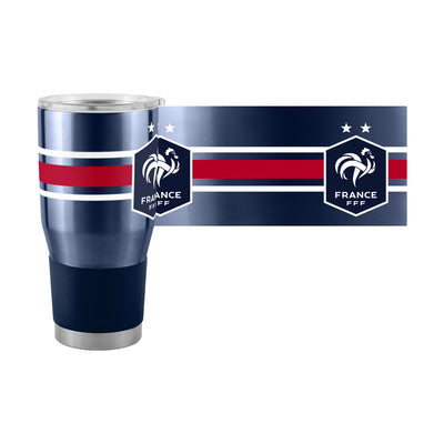 France Men's National Soccer 30oz Jersey Stainless Tumbler - Logo Brands