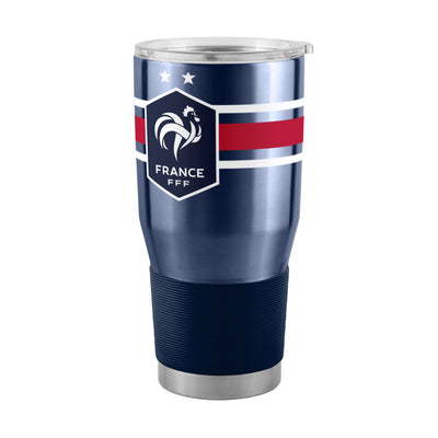 France Men's National Soccer 30oz Jersey Stainless Tumbler - Logo Brands
