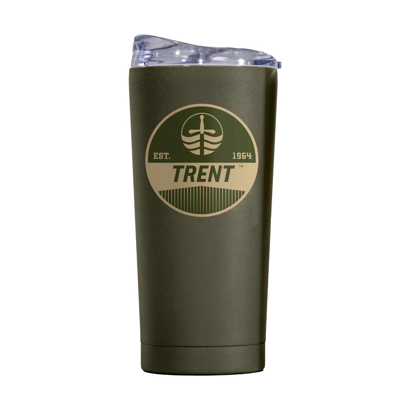 Trent University 20oz Olive Badge Powder Coat Tumbler