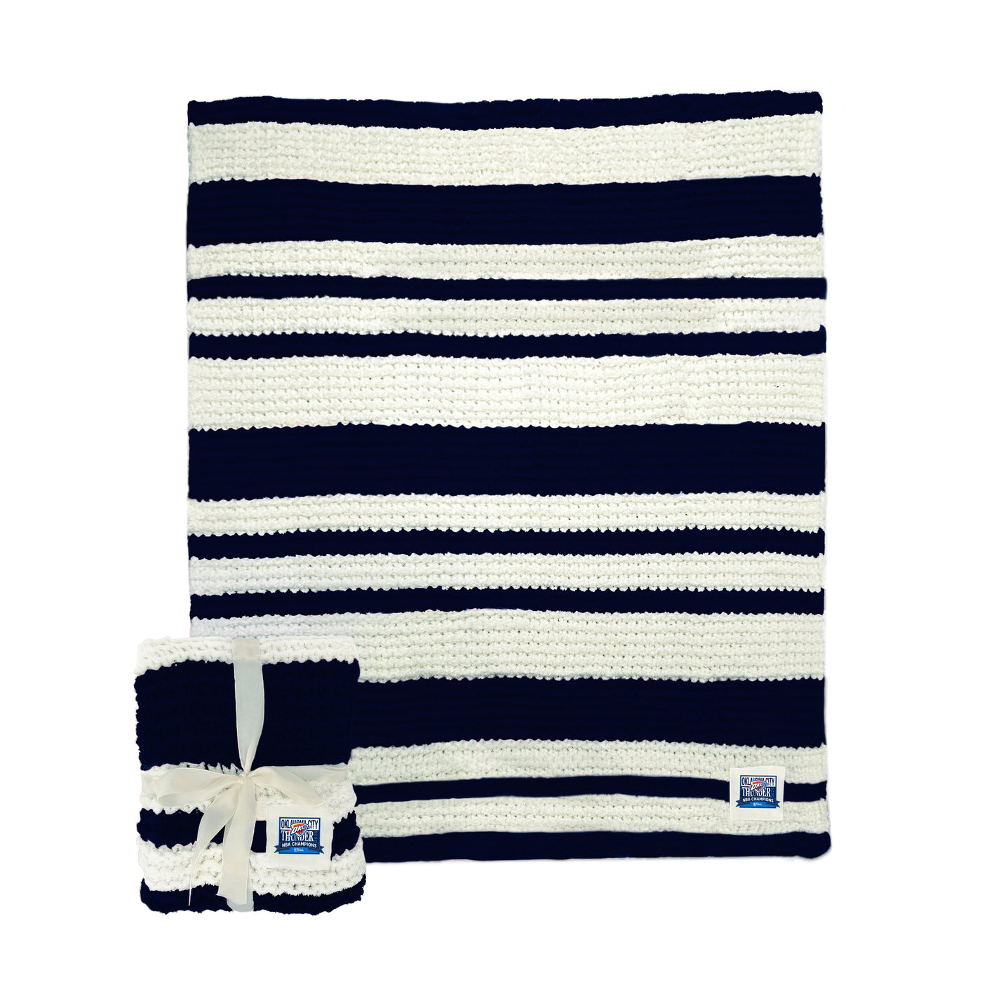 Oklahoma City Thunder 2025 NBA Champions Cable Knit Throw