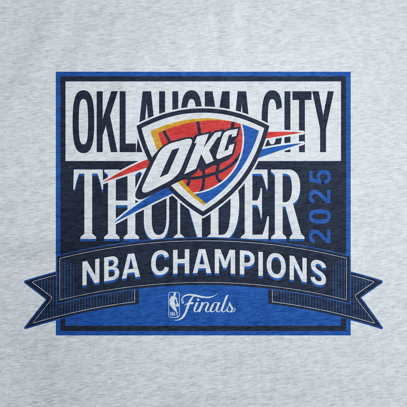 Oklahoma City Thunder 2025 NBA Champions Sublimated Sweatshirt Blanket