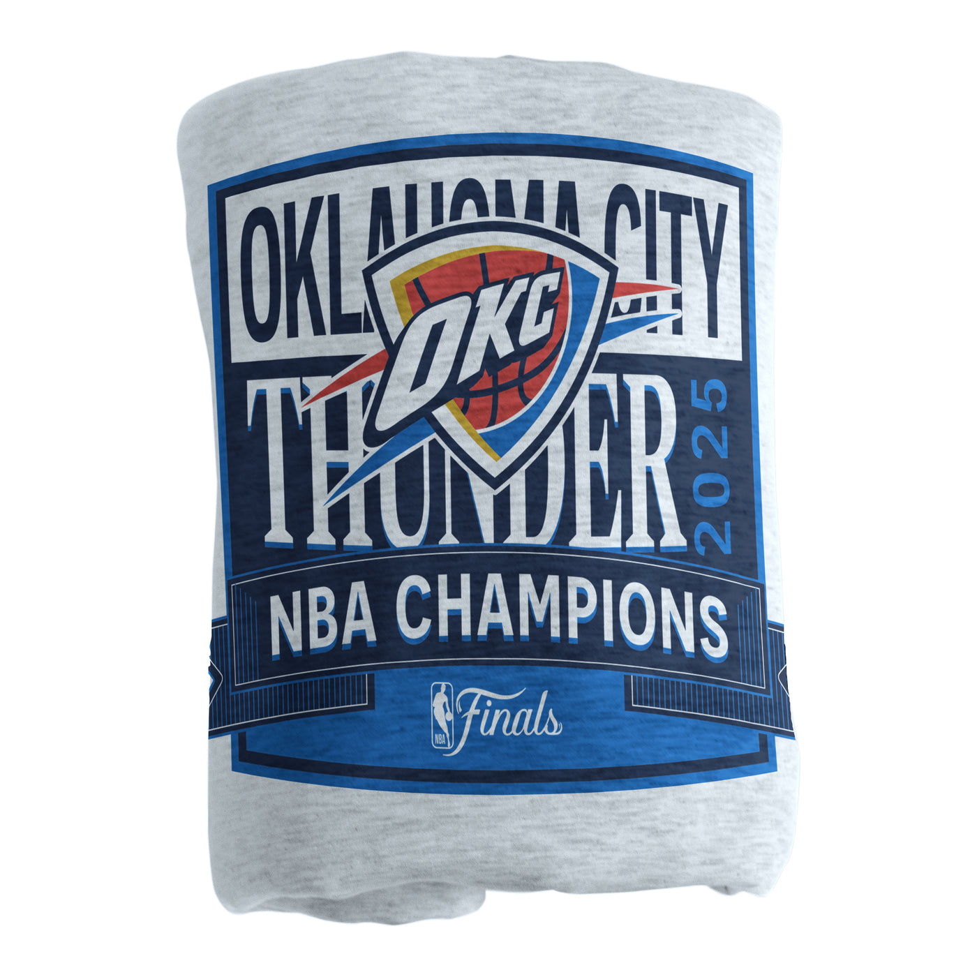Oklahoma City Thunder 2025 NBA Champions Sublimated Sweatshirt Blanket