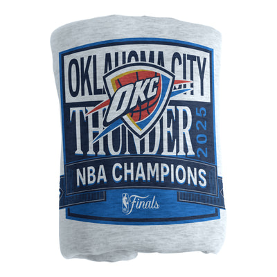 Oklahoma City Thunder 2025 NBA Champions Sublimated Sweatshirt Blanket