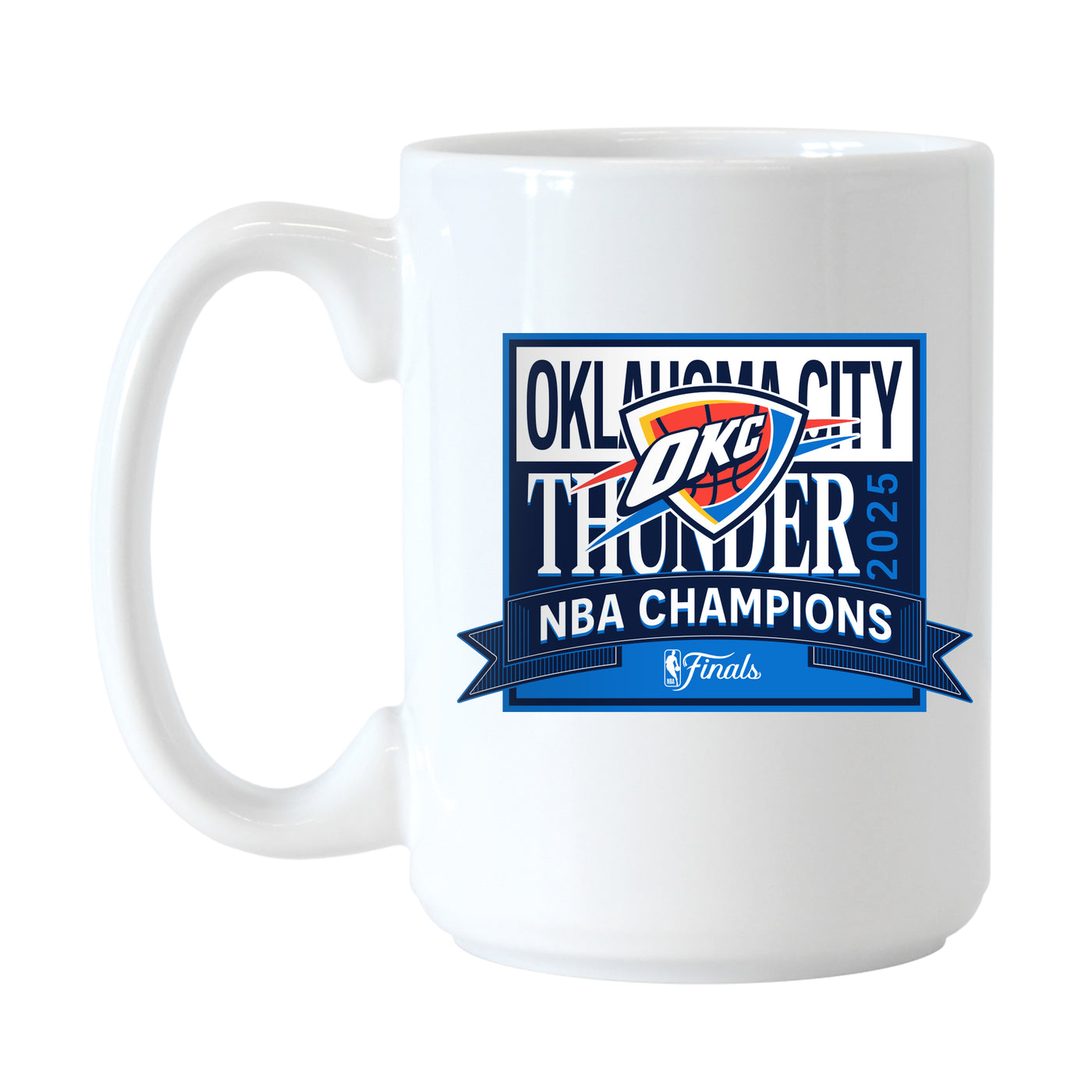 Oklahoma City Thunder 2025 NBA Champions 15oz Sublimated Mug
