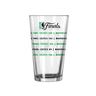 Boston Celtics 16oz 2024 NBA Champions Recap Pint Glass
