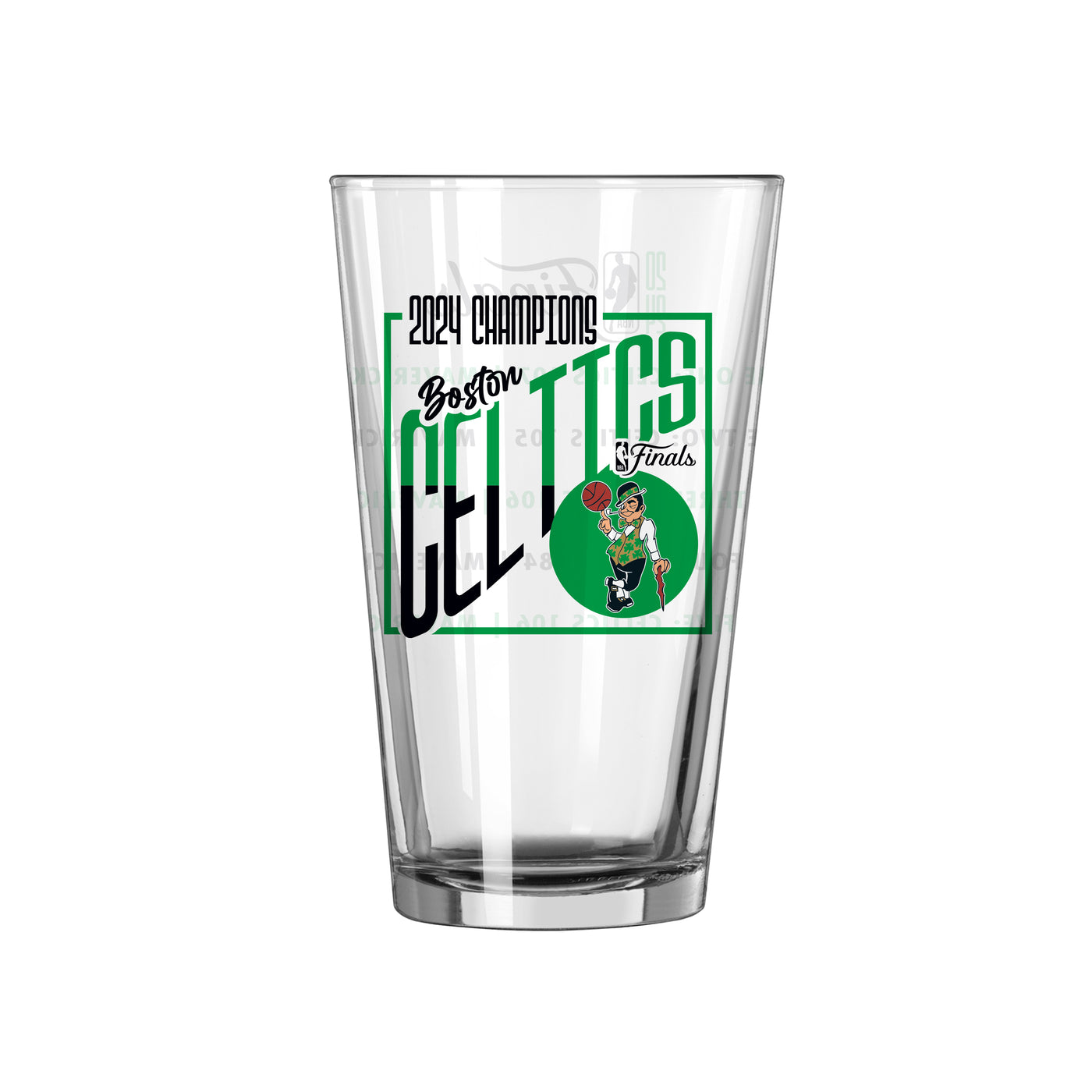 Boston Celtics 16oz 2024 NBA Champions Recap Pint Glass