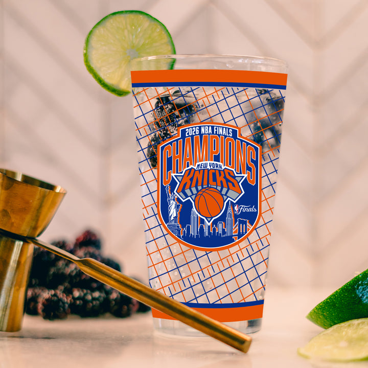 NY Knicks 2026 NBA Finals Champions 16oz Fullwrap Pint Glass