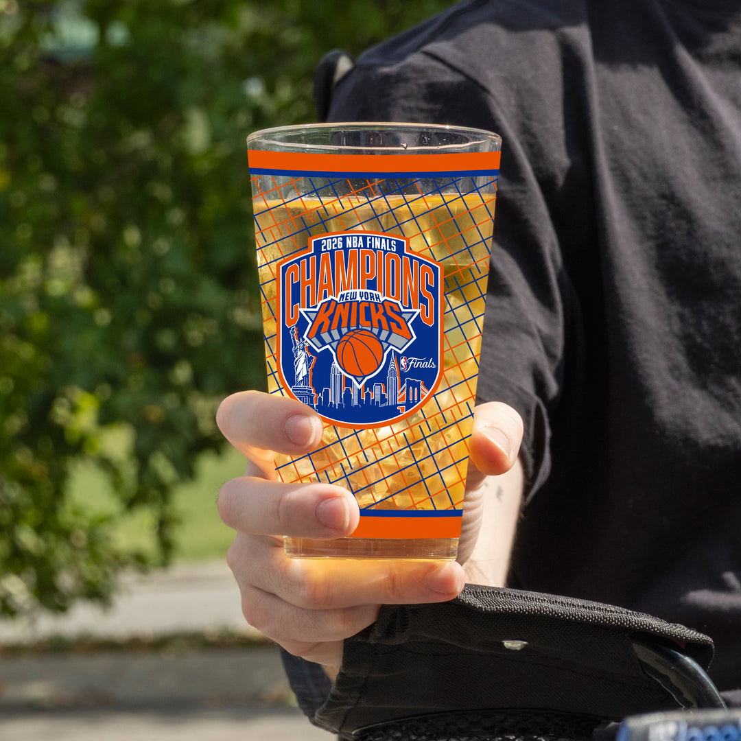 NY Knicks 2026 NBA Finals Champions 16oz Fullwrap Pint Glass