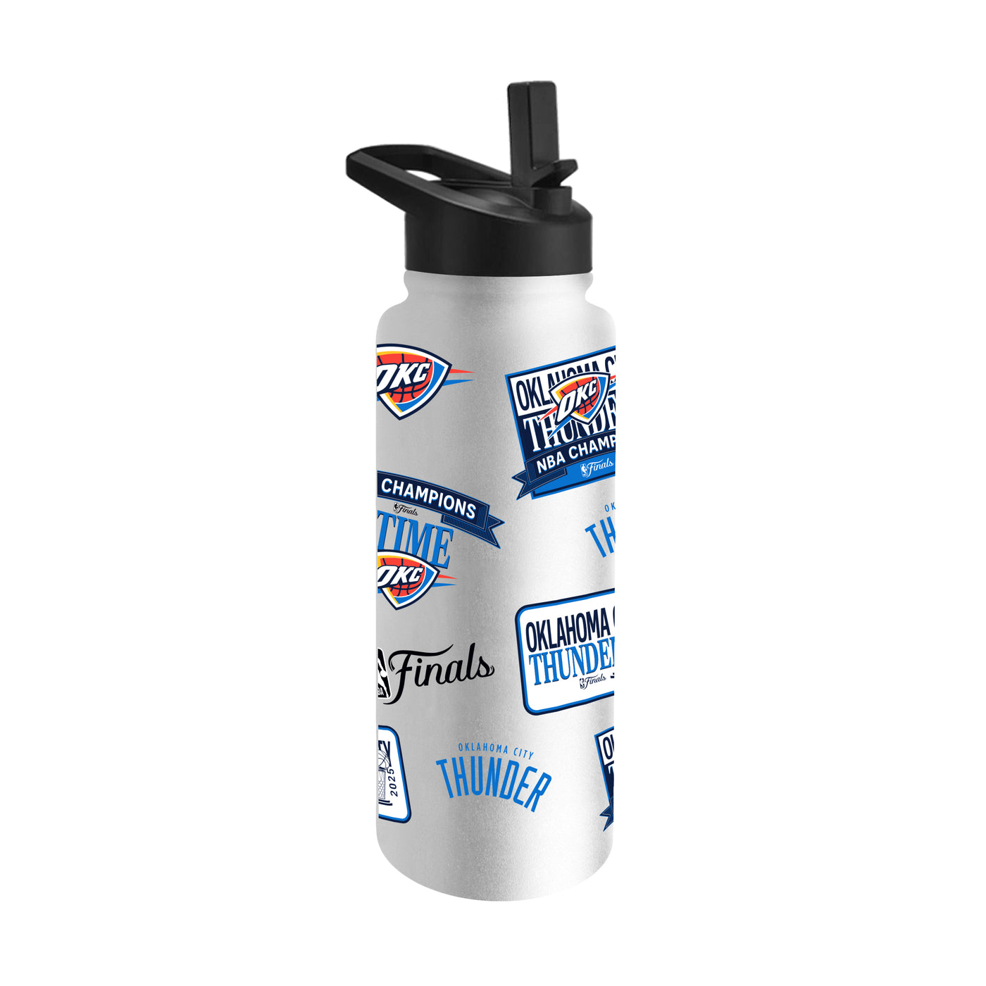 Oklahoma City Thunder 2025 NBA Champions 34oz Quencher Bottle