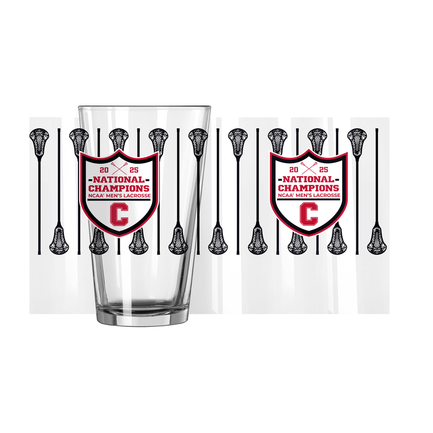 2025 Mens Lacrosse Champions 16oz Pint Glass