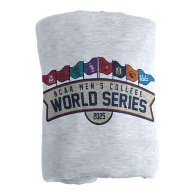 2025 NCAA Mens Baseball 8 Team Sublimated Sweatshirt Blanket