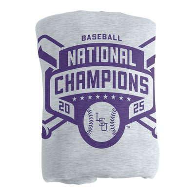 LSU 2025 Baseball Champions Sublimated Sweatshirt Blanket