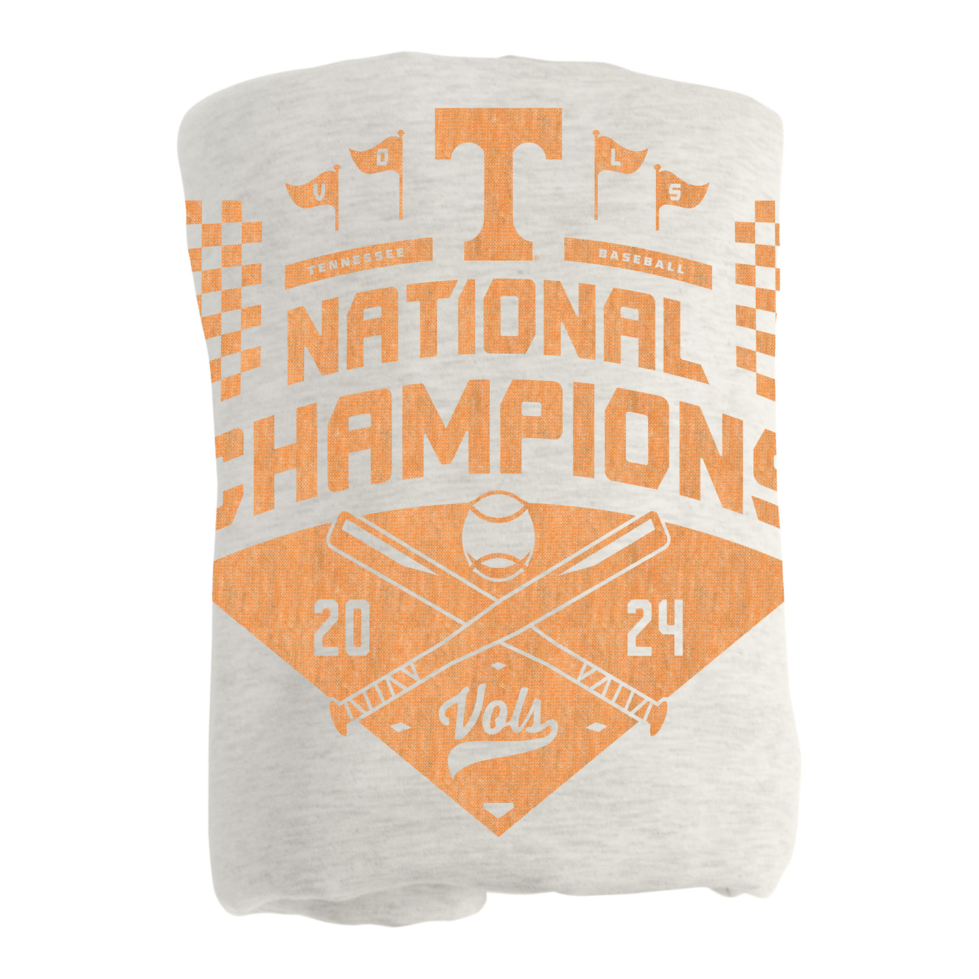 Tennessee 2024 NCAA Baseball Champions Sublimated Sweatshirt Blanket