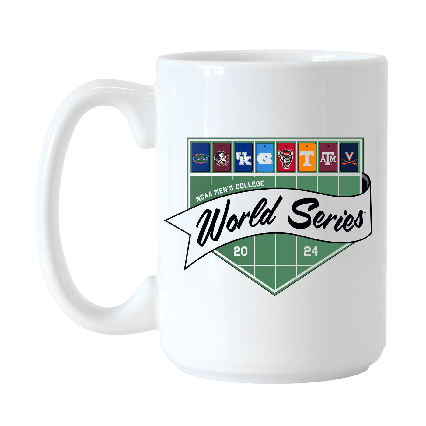 2024 NCAA Men's Baseball 15oz Final 8 Teams Sublimated Mug