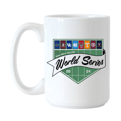 2024 NCAA Men's Baseball 15oz Final 8 Teams Sublimated Mug