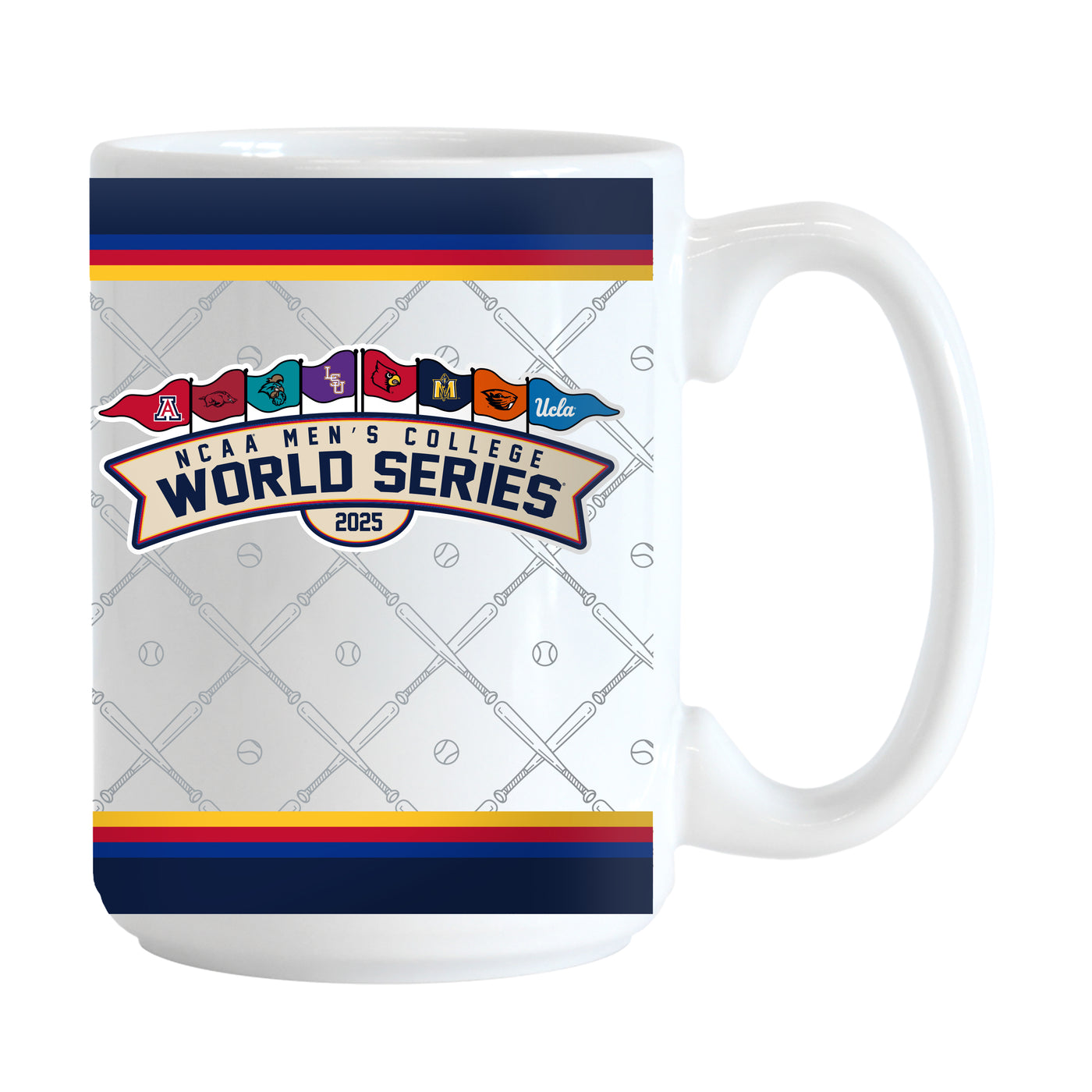 2025 NCAA Mens Baseball 8 Team 15oz Sublimated Mug