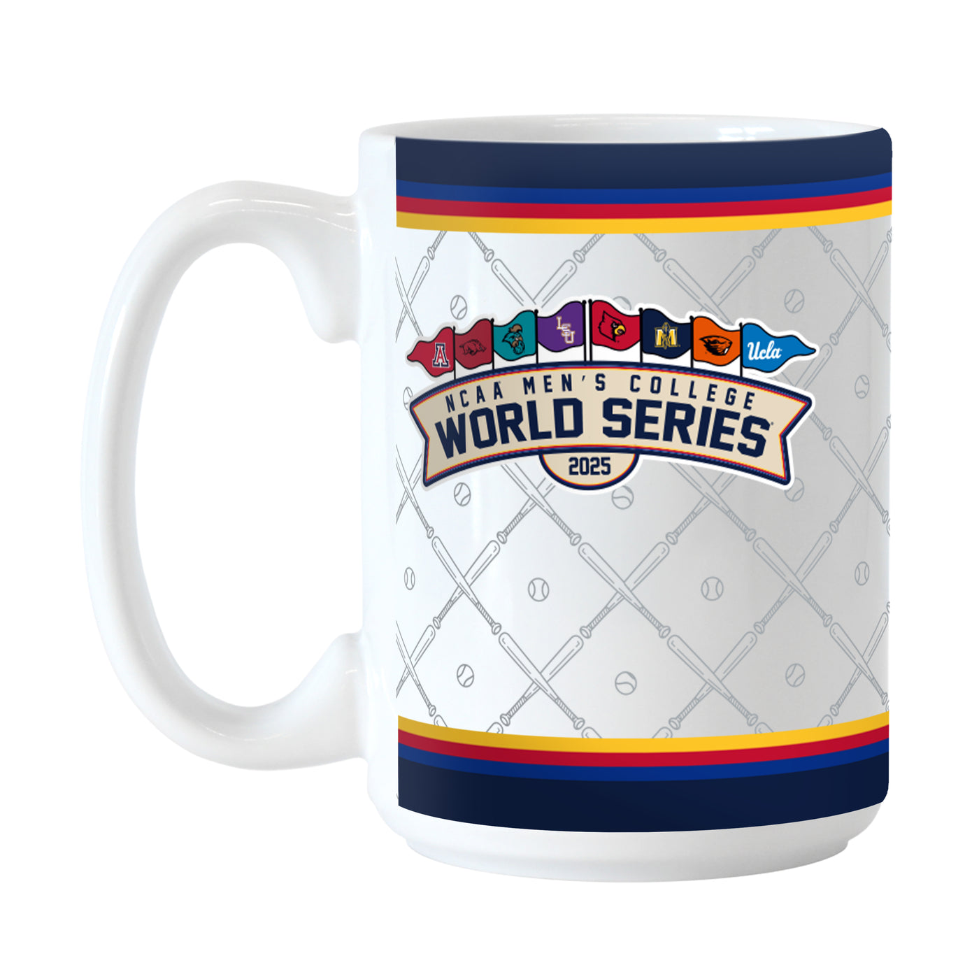 2025 NCAA Mens Baseball 8 Team 15oz Sublimated Mug