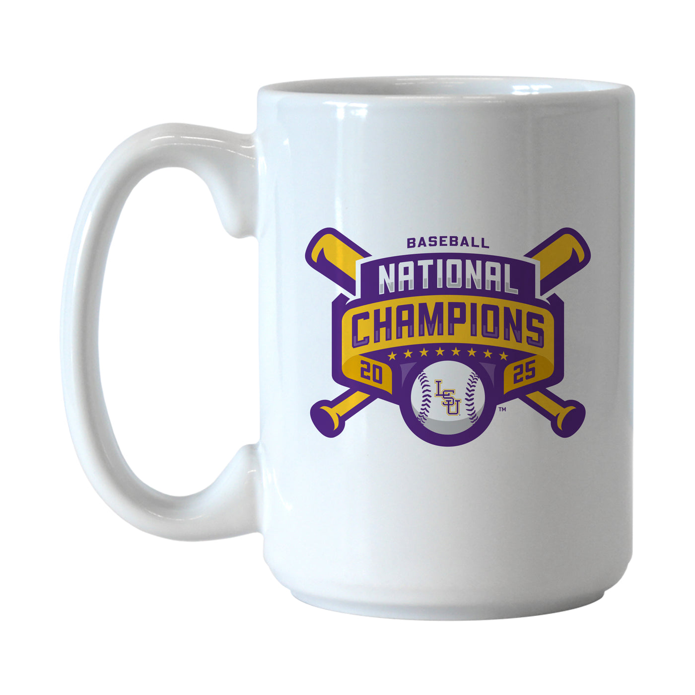 LSU 2025 Baseball Champions 15oz Sublimated Mug
