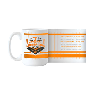 Tennessee 15oz 2024 NCAA Baseball Champions Recap Sublimated Mug