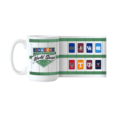 2024 NCAA Men's Baseball 15oz Final 8 Teams Sublimated Mug