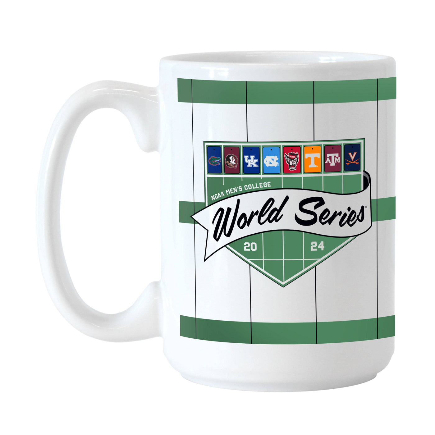 2024 NCAA Men's Baseball 15oz Final 8 Teams Sublimated Mug