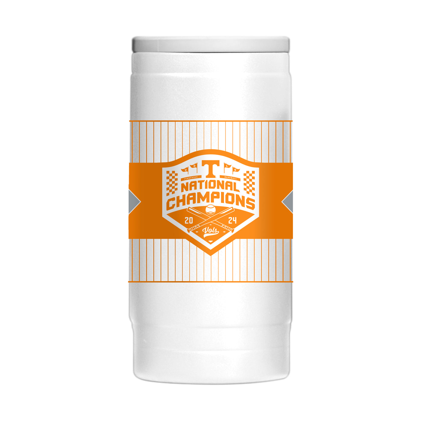 Tennessee 12oz 2024 NCAA Baseball Champions Powder Coat Slim Can Coolie