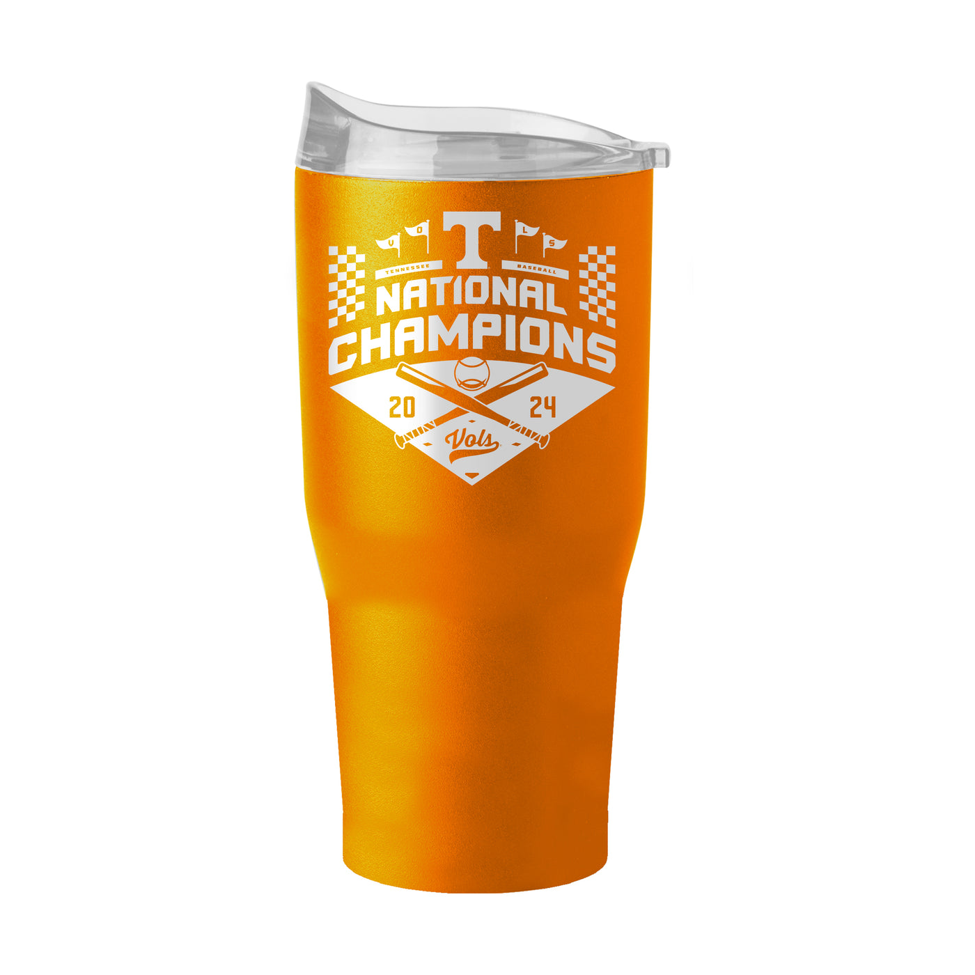 Tennessee 30oz 2024 NCAA Baseball Champions Wrap Powder Coat Tumbler