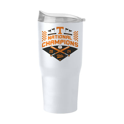 Tennessee 30oz 2024 NCAA Baseball Champions White Powder Coat Tumbler