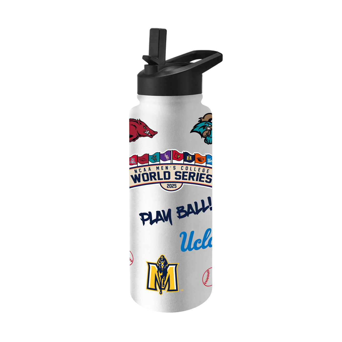 2025 NCAA Mens Baseball 8 Team 34oz Quencher Bottle