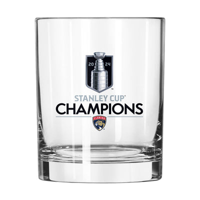 Florida Panthers 14oz 2024 NHL Champions Rocks Glass