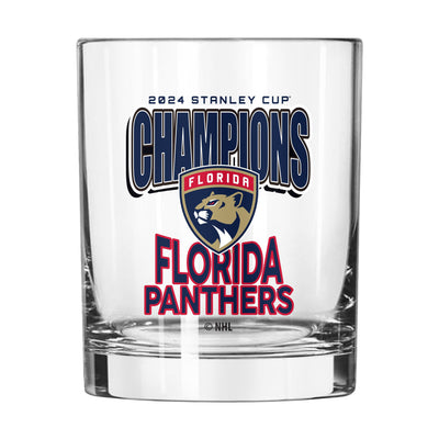 Florida Panthers 14oz 2024 NHL Champions Rocks Glass