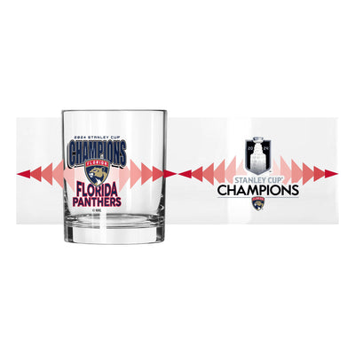 Florida Panthers 14oz 2024 NHL Champions Wrap Rocks Glass