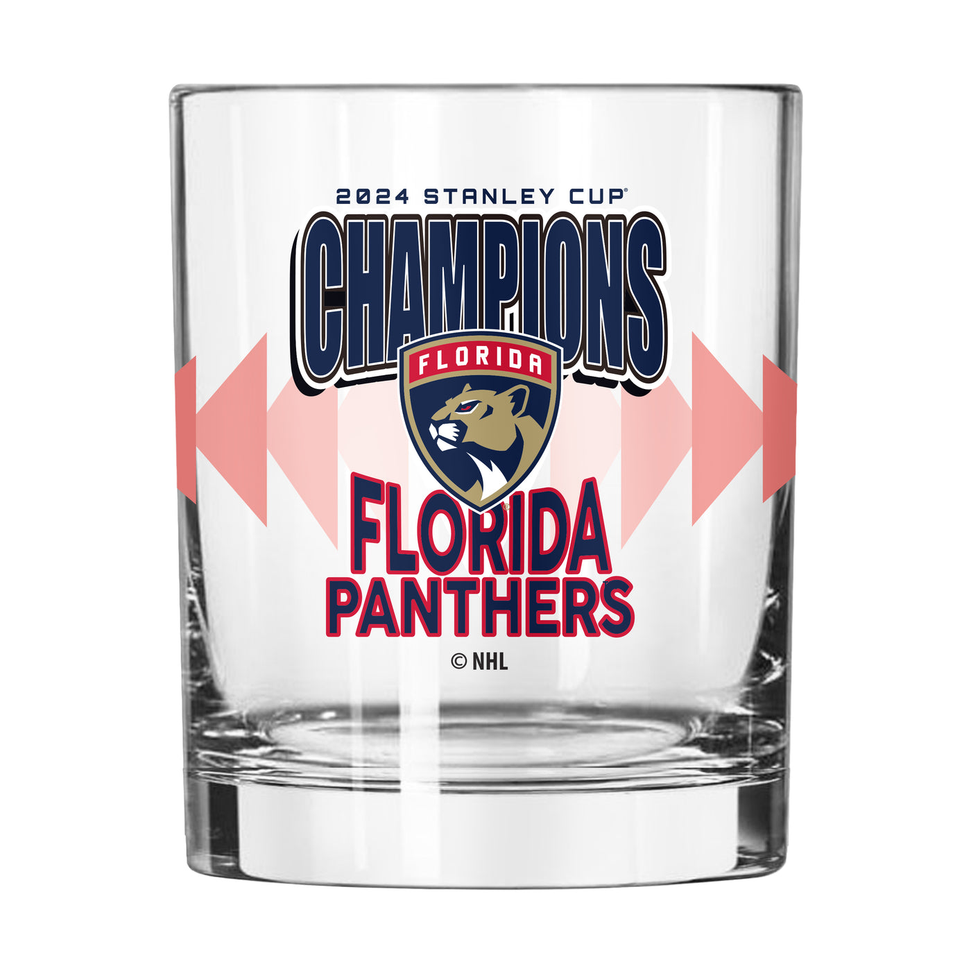 Florida Panthers 14oz 2024 NHL Champions Wrap Rocks Glass