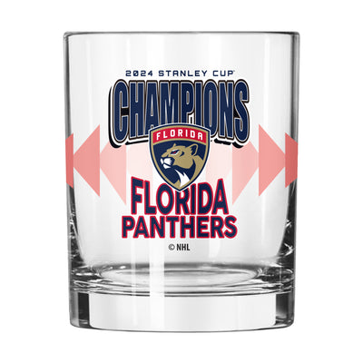 Florida Panthers 14oz 2024 NHL Champions Wrap Rocks Glass