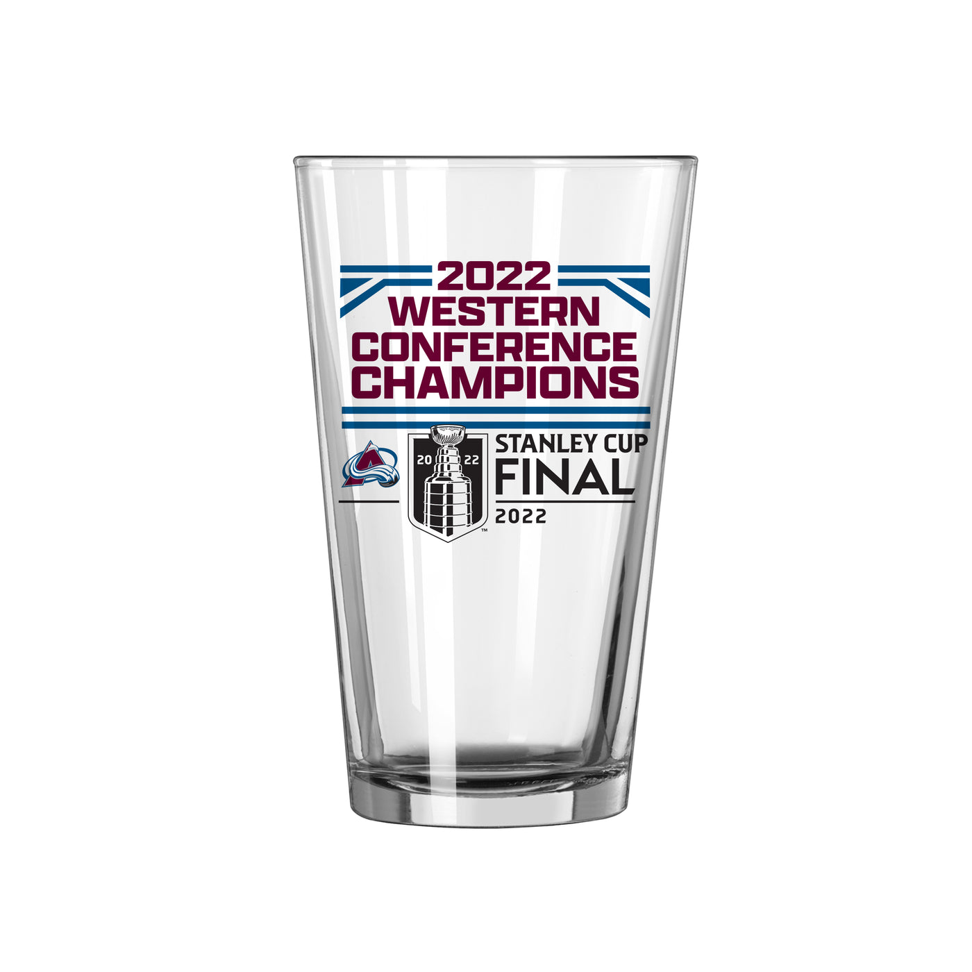 Colorado Avalanche 16oz Conference Champions Pint Glass