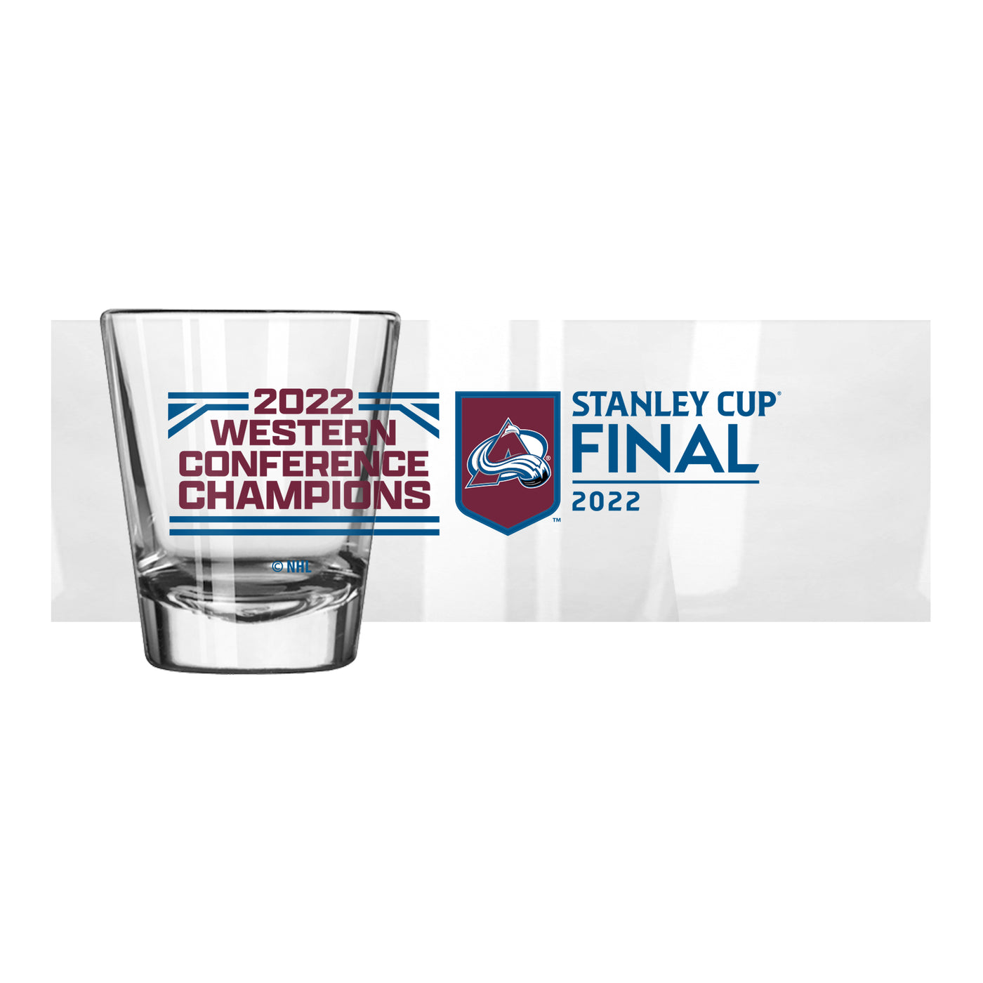 Colorado Avalanche 2oz Conference Champions Shot Glass