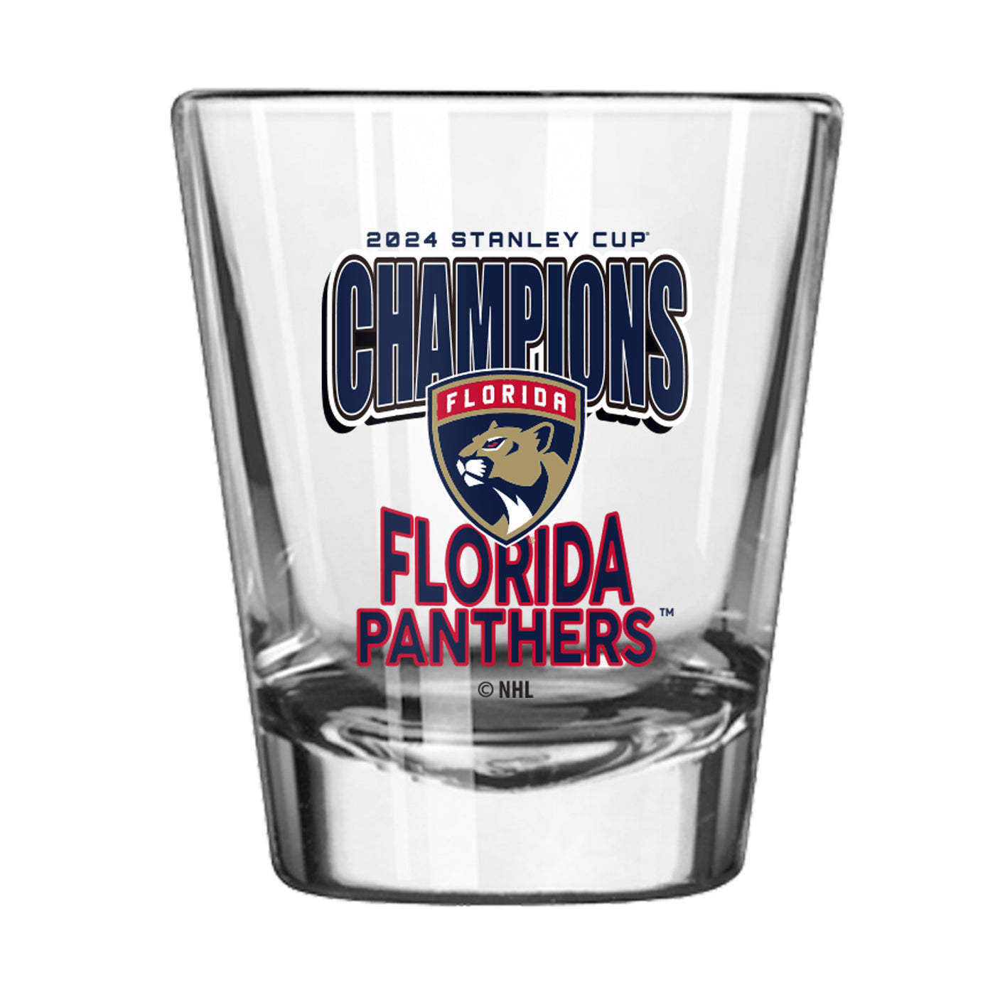 Florida Panthers 2oz 2024 NHL Champions Score Shot Glass