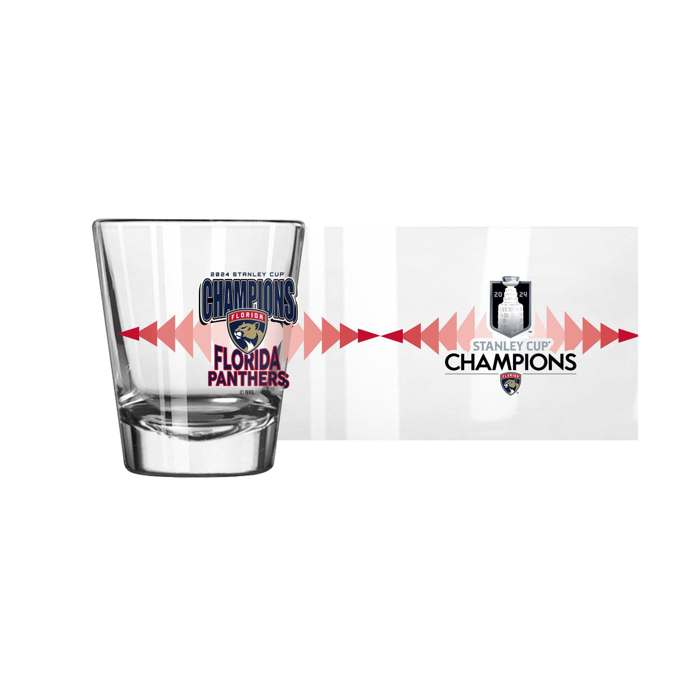 Florida Panthers 2oz 2024 NHL Champions Wrap Shot Glass