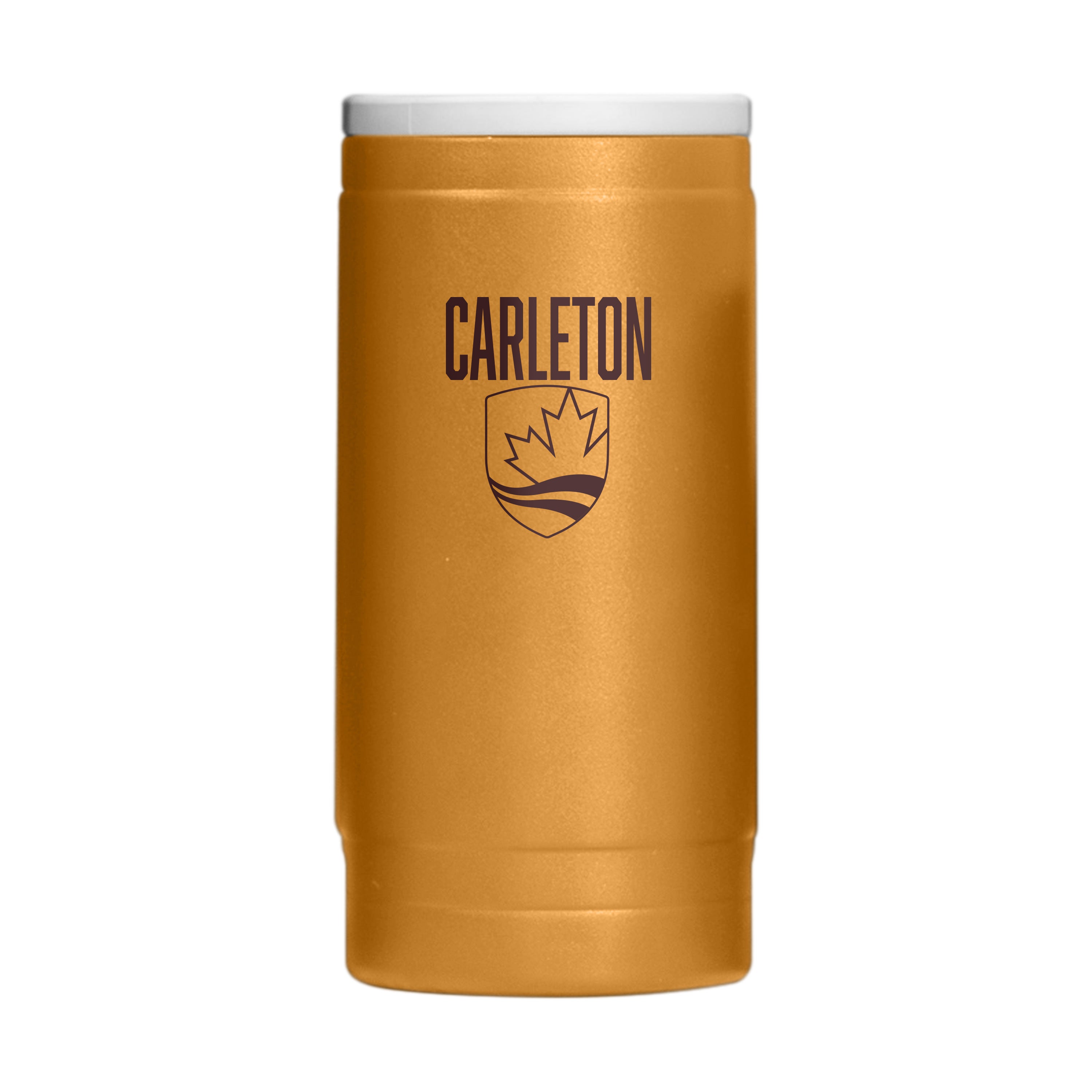 Carleton University 12oz Oak Huddle Powder Coat Slim Can Coolie | Logo ...