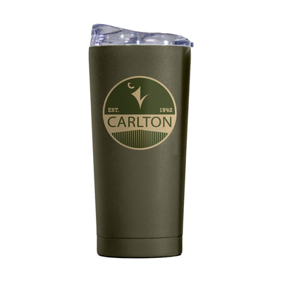 Carleton University 20oz Olive Badge Powder Coat Tumbler
