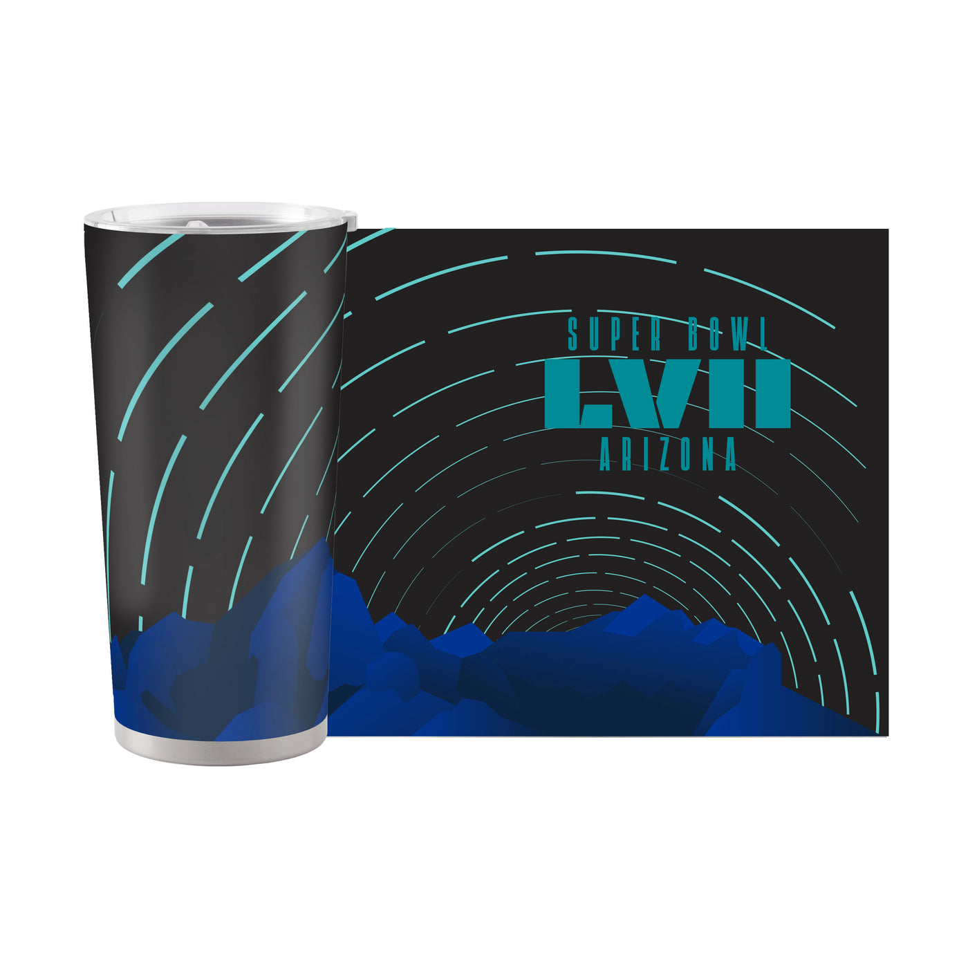 Super Bowl 57 Legends 20oz Powder Coat Tumbler