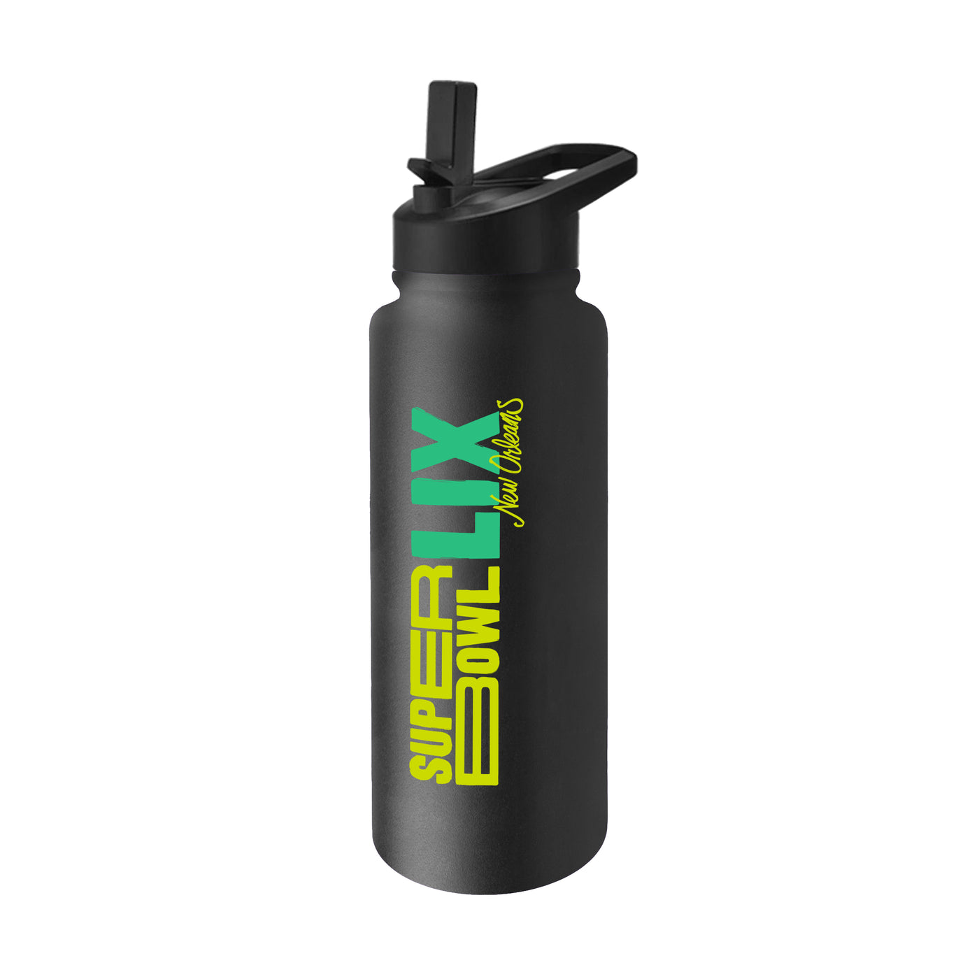 Super Bowl 59 Black 34oz Quencher Bottle