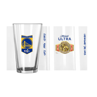 Mich Ultra/GS Warriors 2022 Champions 16oz Pint Glass
