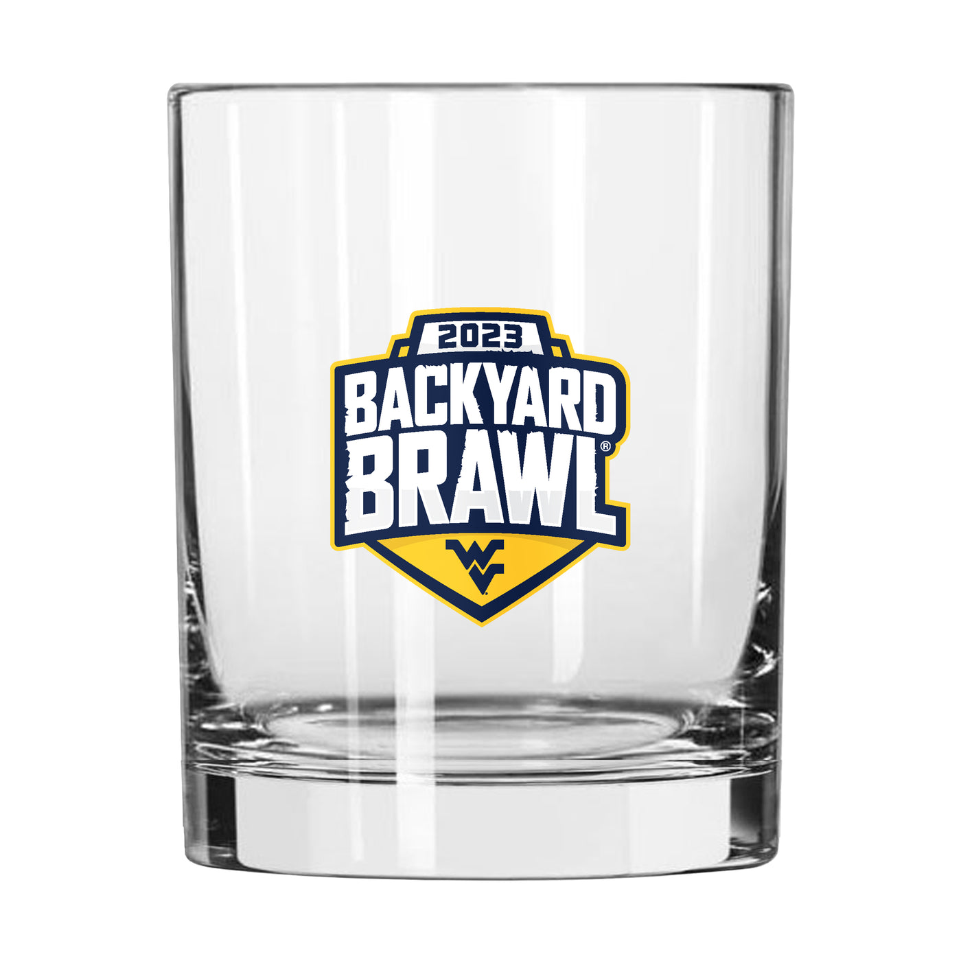Backyard Brawl 2023 West Virginia 14oz Rocks Glass