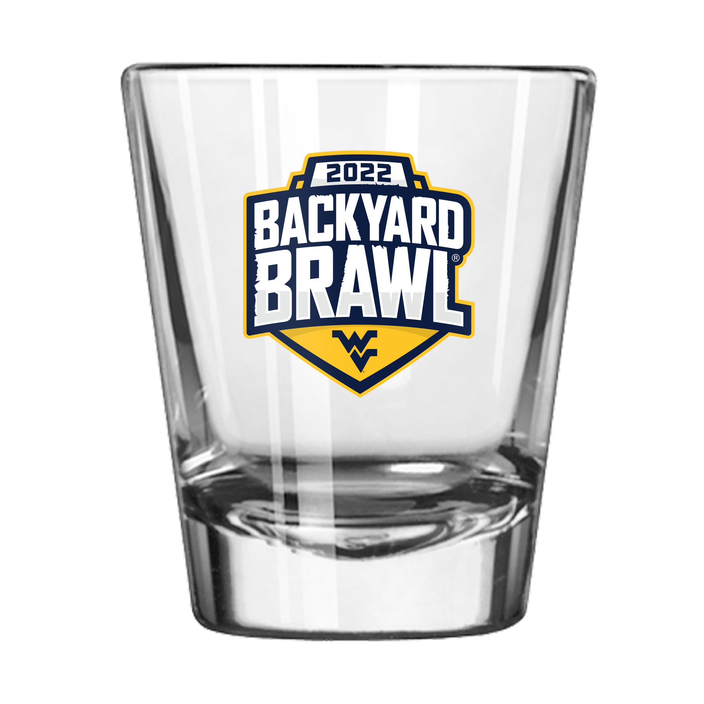 Backyard Brawl 2022 West Virginia 2oz Shot Glass
