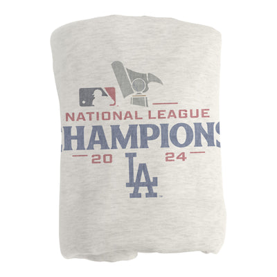 LA Dodgers 2024 National League Champs Sublimated Sweatshirt Blanket