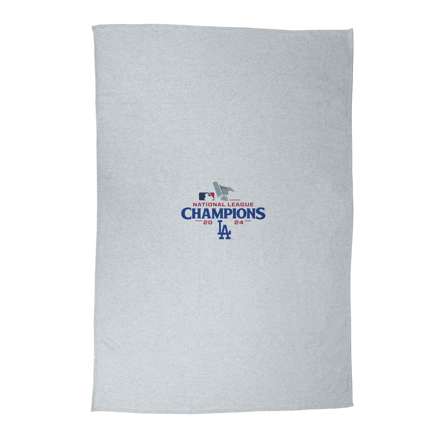 LA Dodgers 2024 National League Champs Athletic Gray Sublimated Sweatshirt Blanket