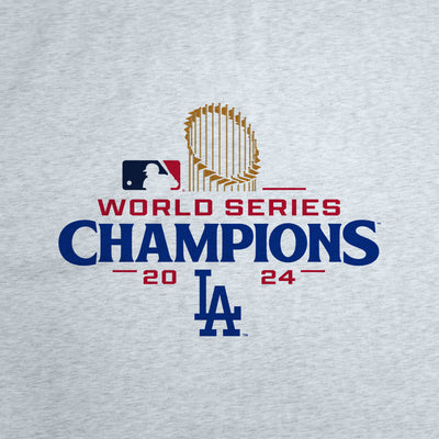 LA Dodgers 2024 World Series Champs Athletic Gray Sublimated Sweatshirt Blanket