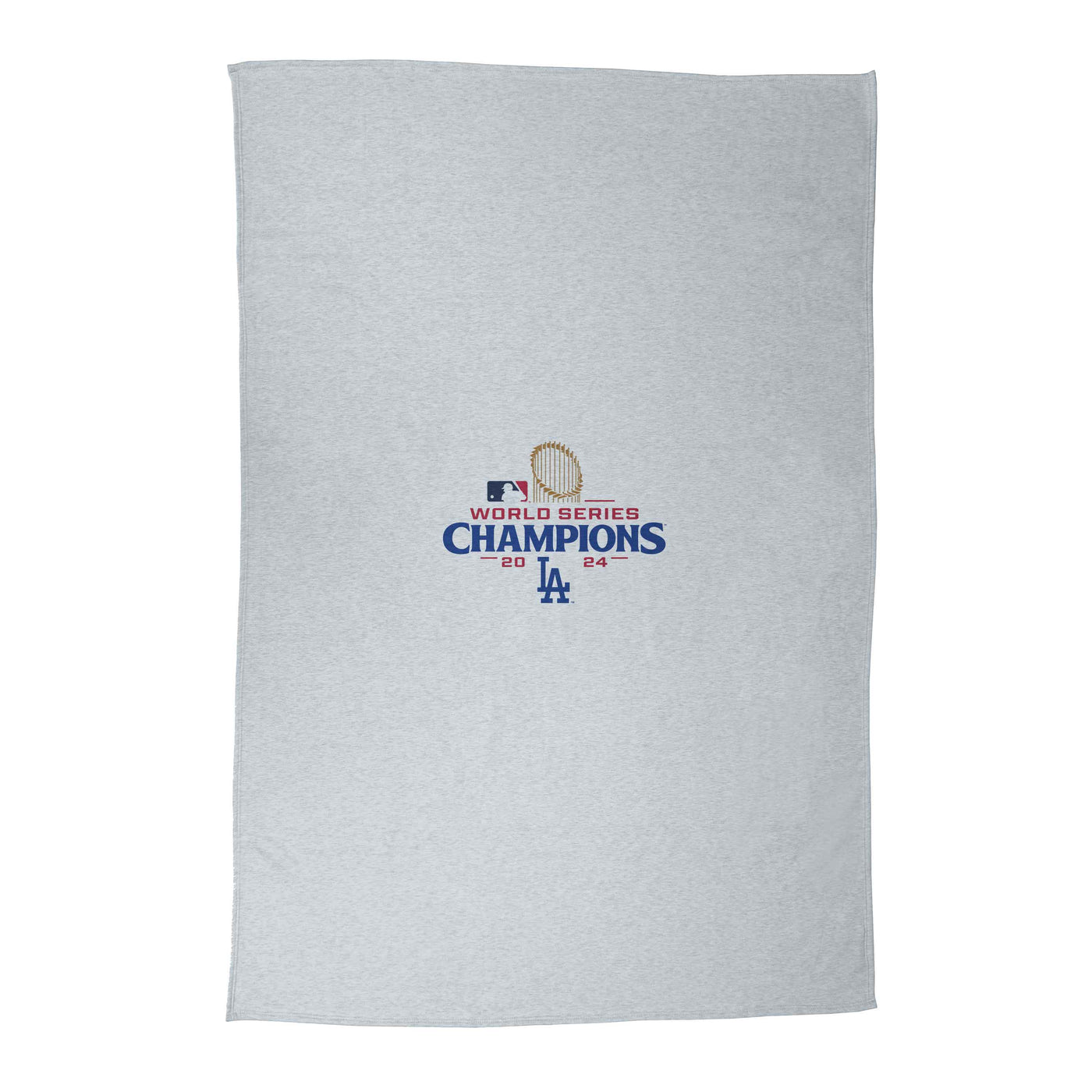 LA Dodgers 2024 World Series Champs Athletic Gray Sublimated Sweatshirt Blanket